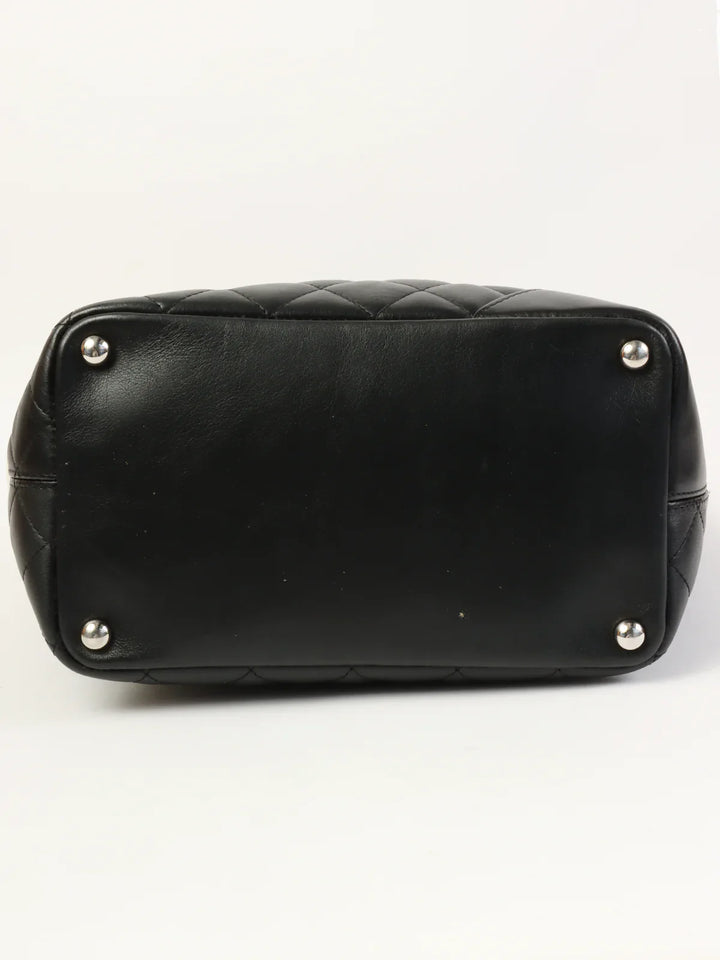Chanel Around 2004 Made Cambon Tote Bag Black/White