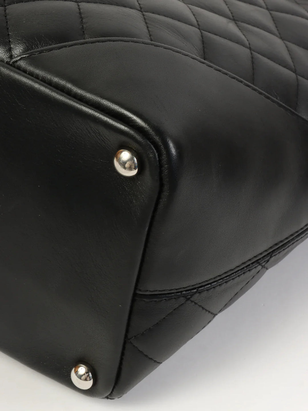 Chanel Around 2004 Made Cambon Tote Bag Black/White