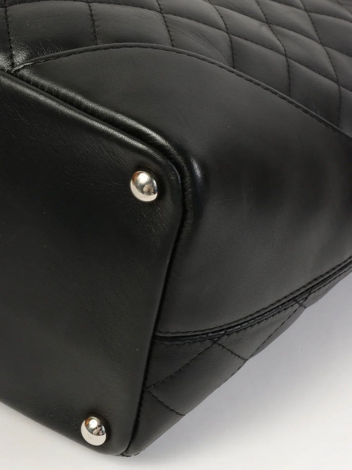 Chanel Around 2004 Made Cambon Tote Bag Black/White