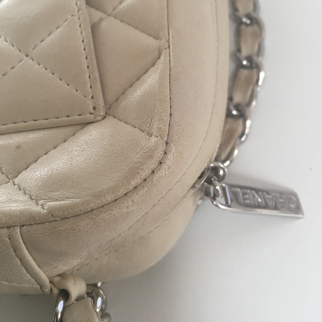 Top Quality Chanel Camera Shoulder Bag in Beige Leather