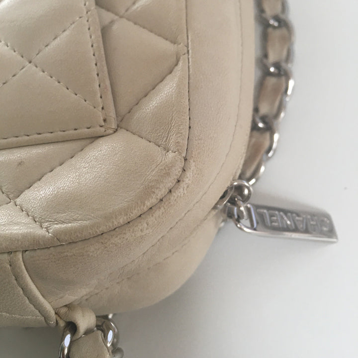 Top Quality Chanel Camera Shoulder Bag in Beige Leather