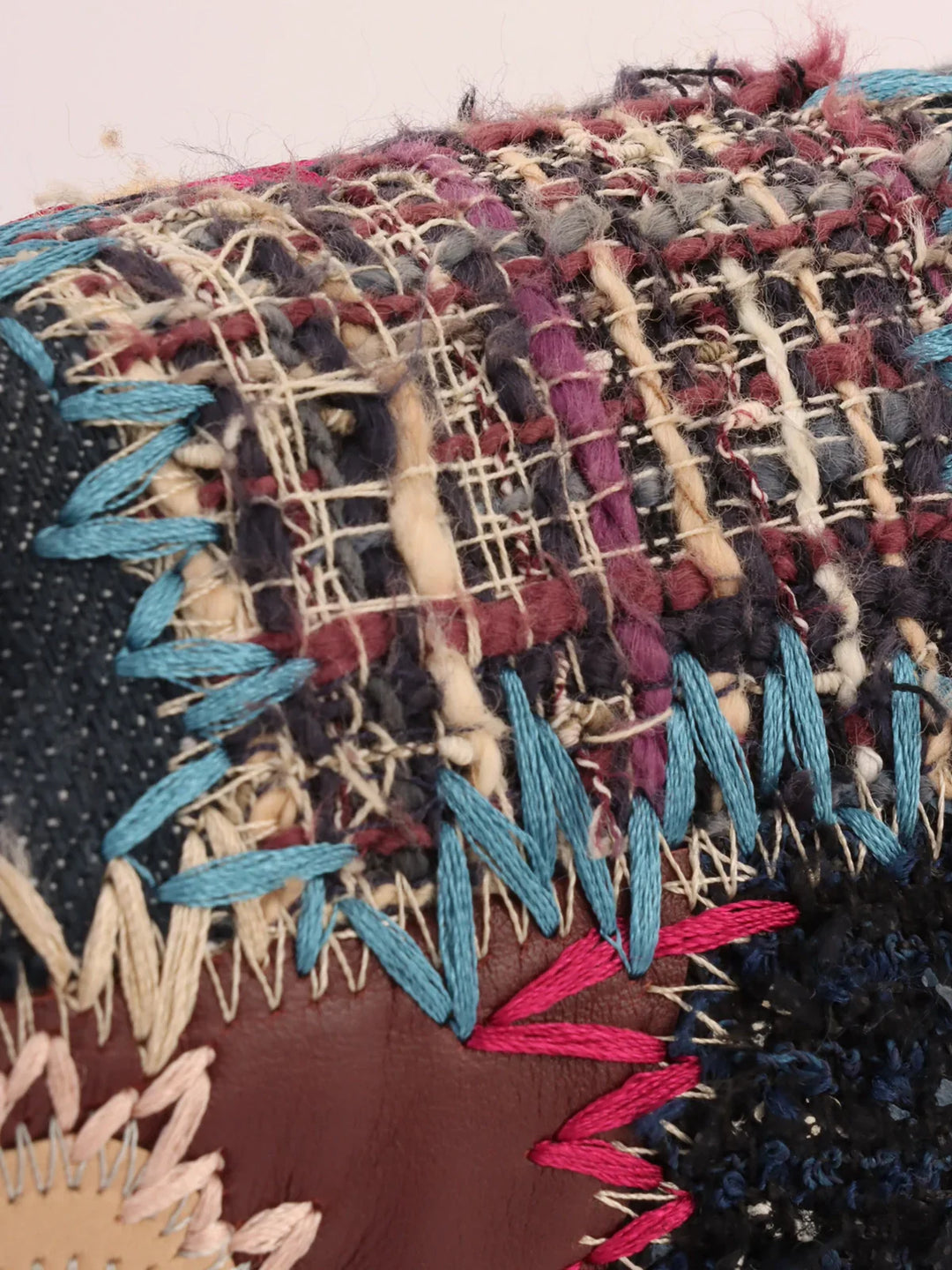 Top Quality Chanel Around 2012 Made Denim Patchworks Turn-Lock Chain Bag Indigo/Multi