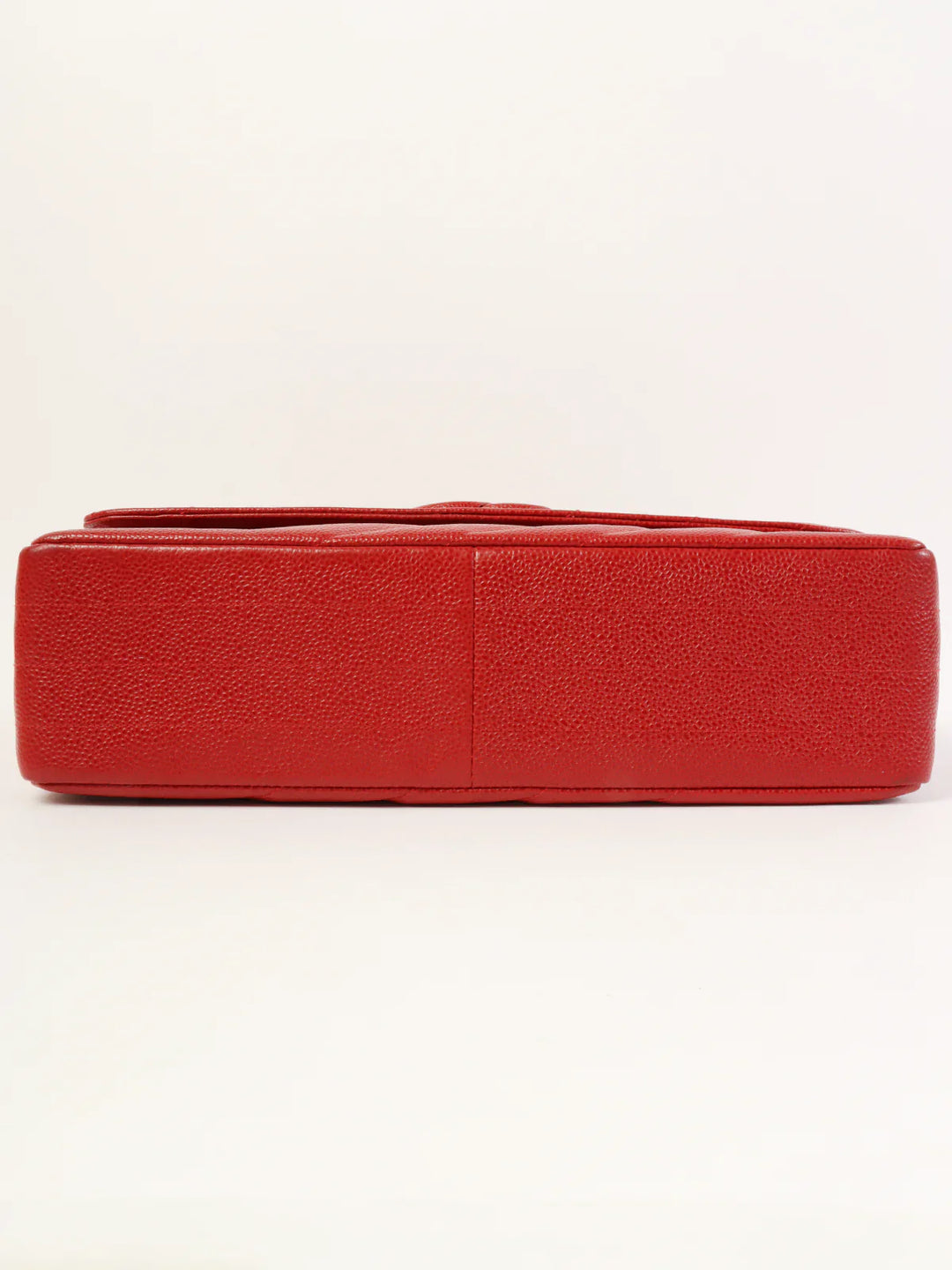 Chanel Around 1995 Made Caviar Skin Mademoiselle Stitch Cc Mark Chain Top Handle Bag Red