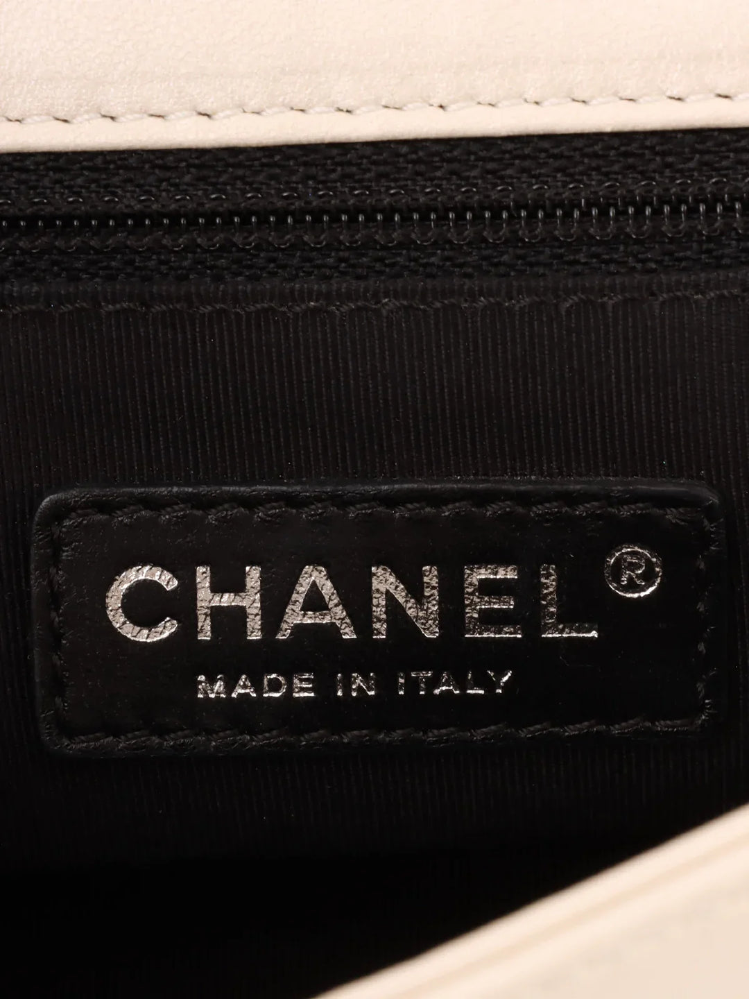 Chanel Around 2008 Made Bicolor 2.55 Chain Shoulder Bag Pearl White/Black