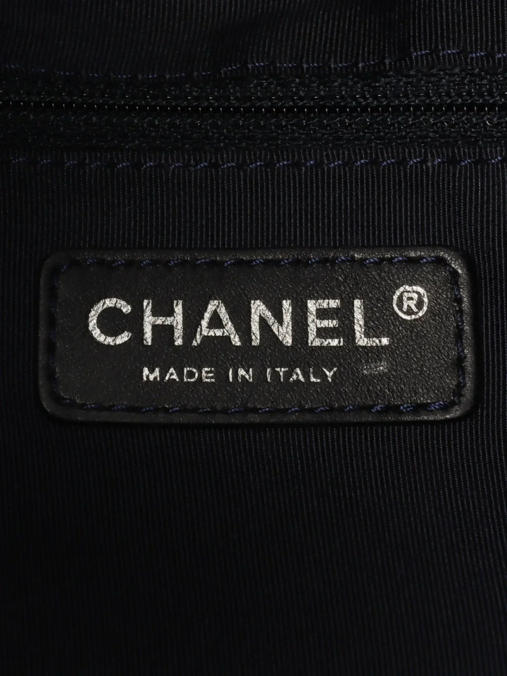 Chanel Around 2009 Made Denim Cc Mark Stitch Tote Bag Indigo/Red