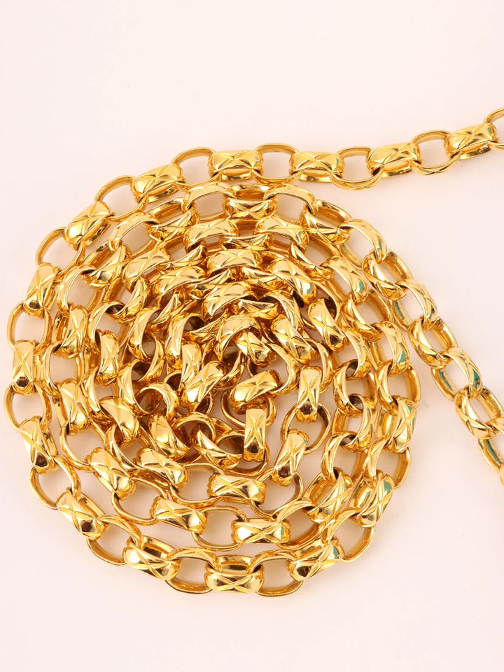 Chanel Around 1990 Made Turn-Lock Bijoux Chain Bag Turquoise Blue
