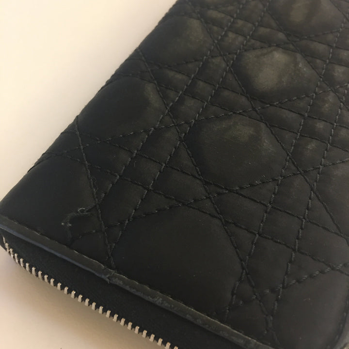 CHRISTIAN Top quality Dior Wallet in Black Fabric