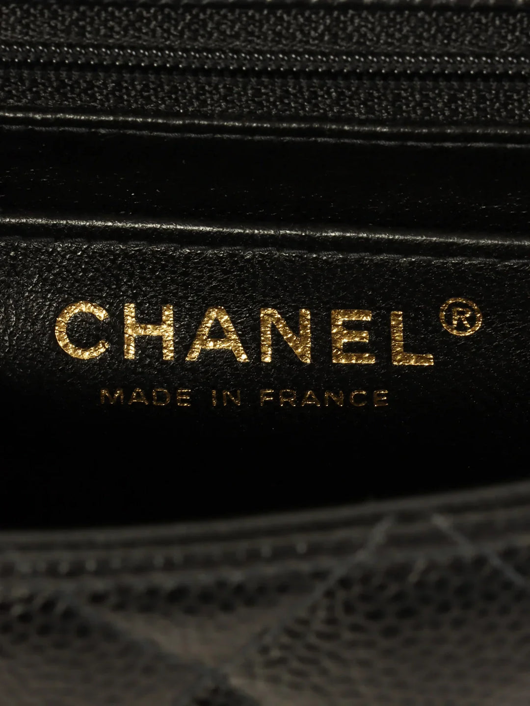 Chanel Around 2003 Made Caviar Skin Classic New Chain Bag Mini Black