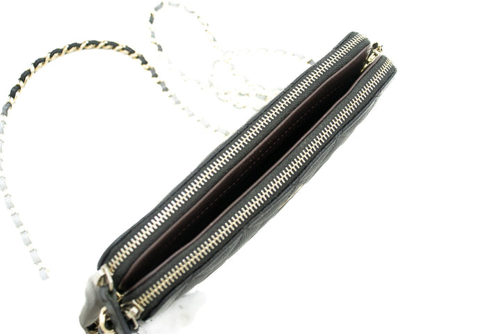 Top Quality Chanel Caviar Wallet On Chain WOC Double Zip Chain Shoulder Bag