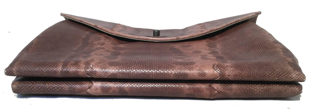 Bottega veneta Brown Lizard Leather Clutch