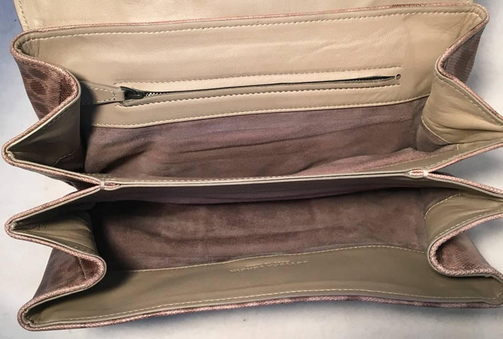 Bottega veneta Brown Lizard Leather Clutch