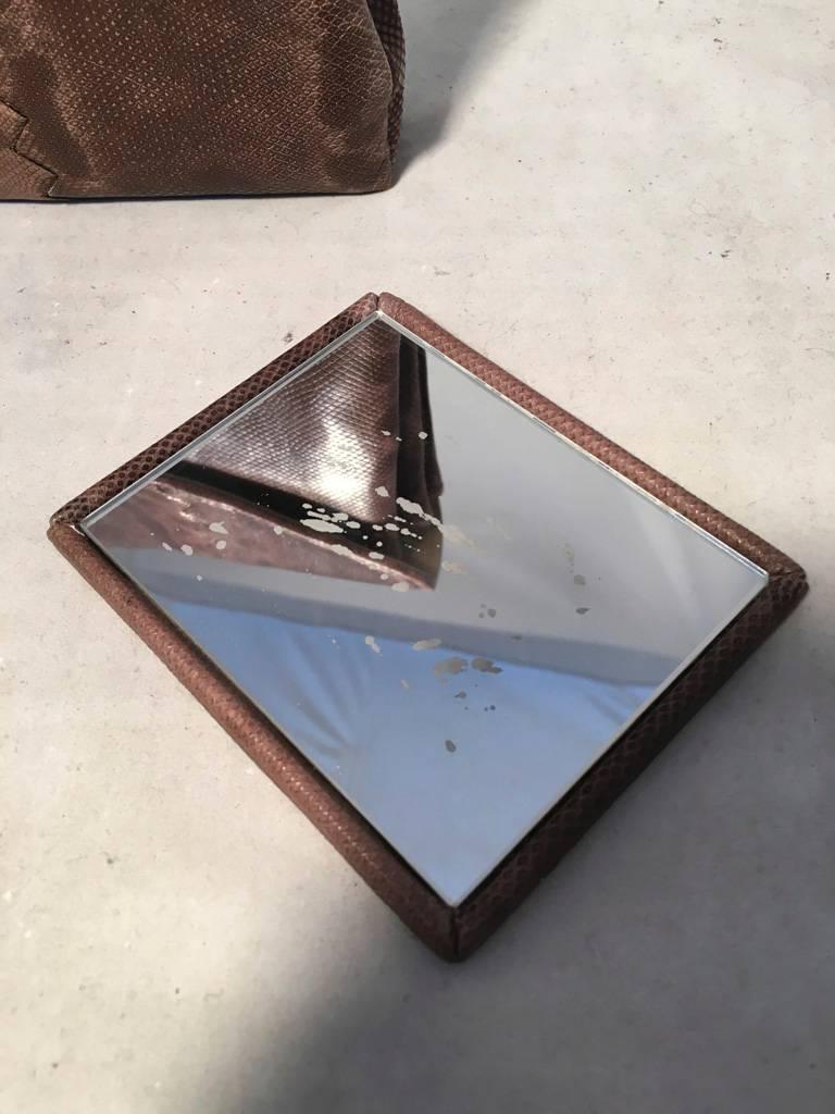 Bottega veneta Brown Lizard Leather Clutch