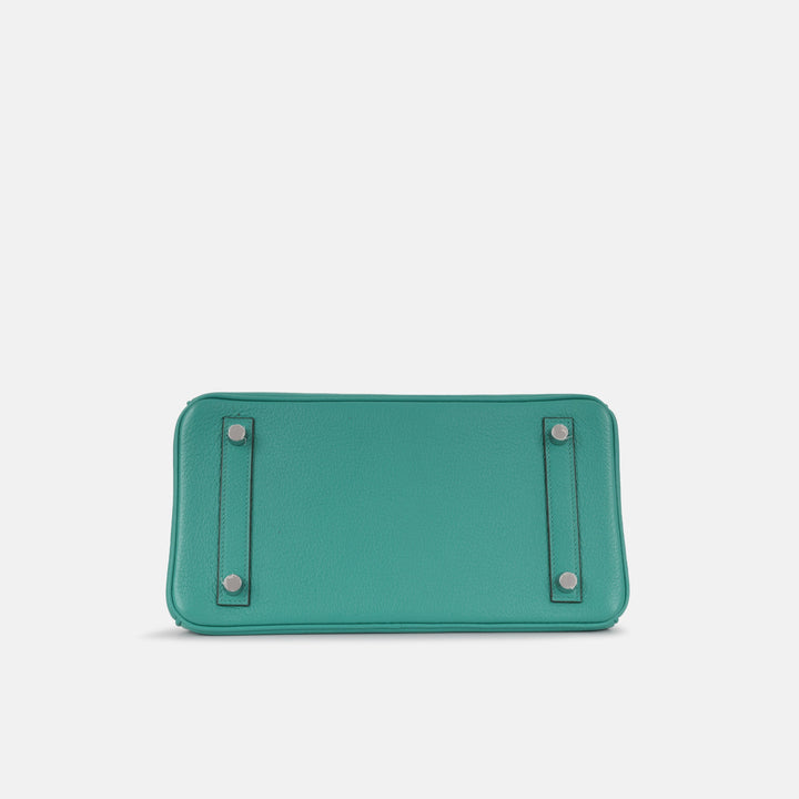 Birkin 25 Verso - Vert Verone / Rose Lipstick Novillo