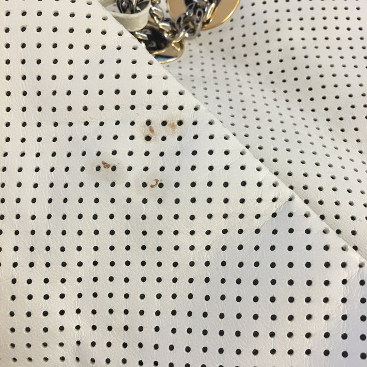 Chanel 2.55 Shoulder Bag in White Leather