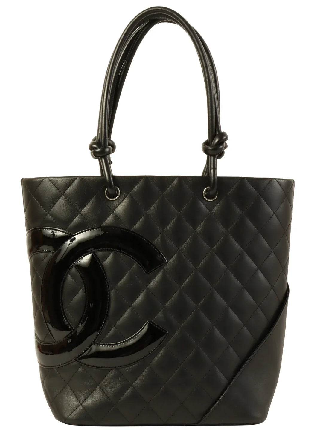 Chanel Around 2010 Made Cambon Tote Bag Black