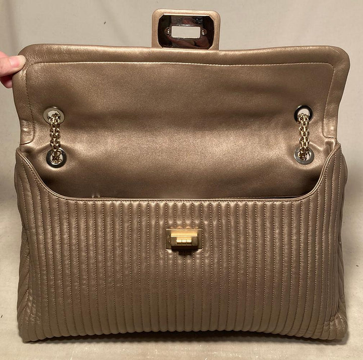 Chanel Vertical Stripe Quilted Reissue Classic New Shoulder Bag