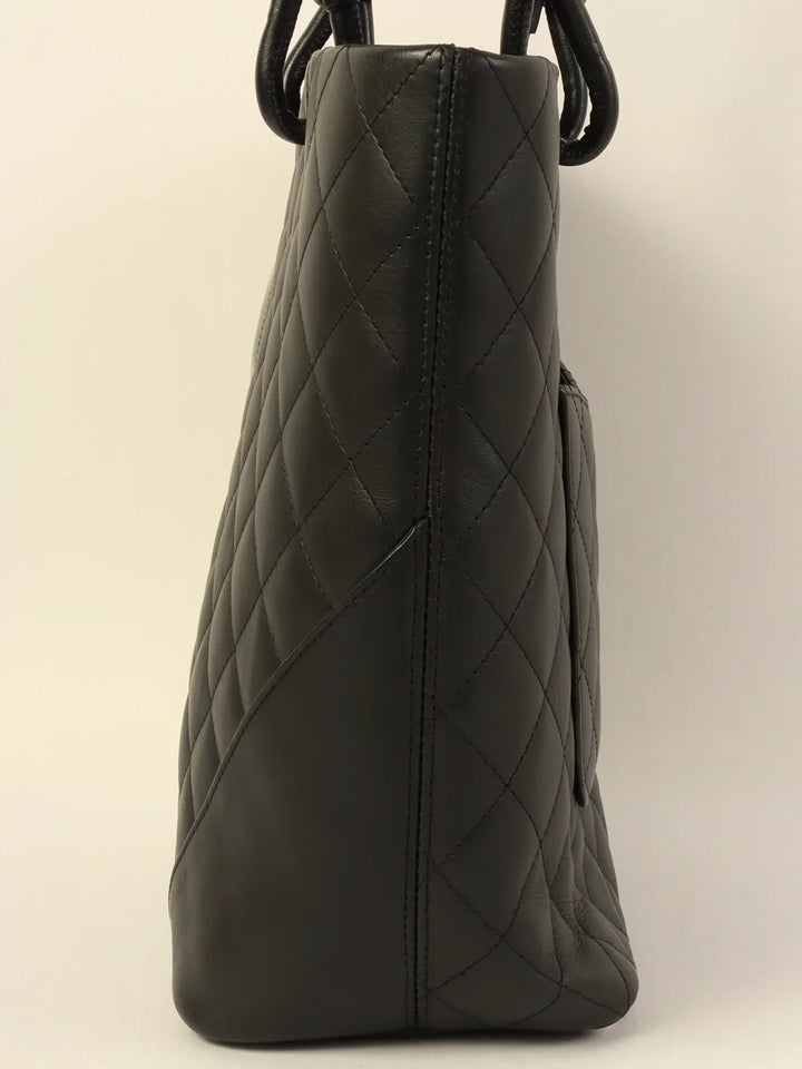 Chanel Around 2010 Made Cambon Tote Bag Black