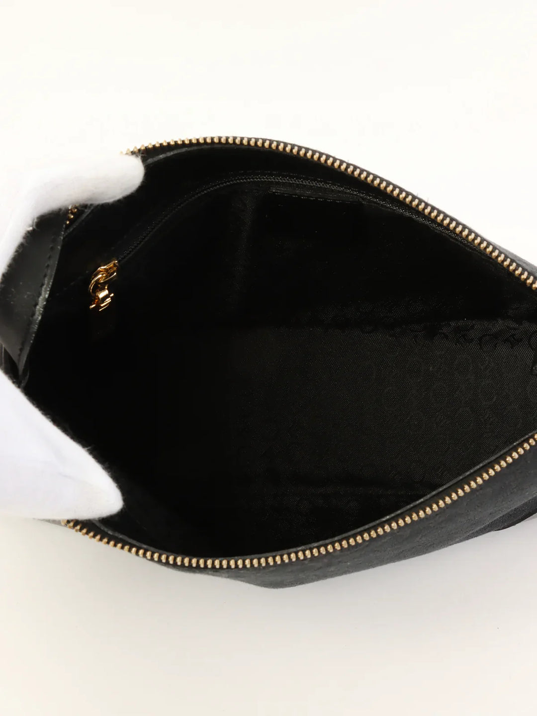 Celine C Macadam Pattern Shoulder Bag Black