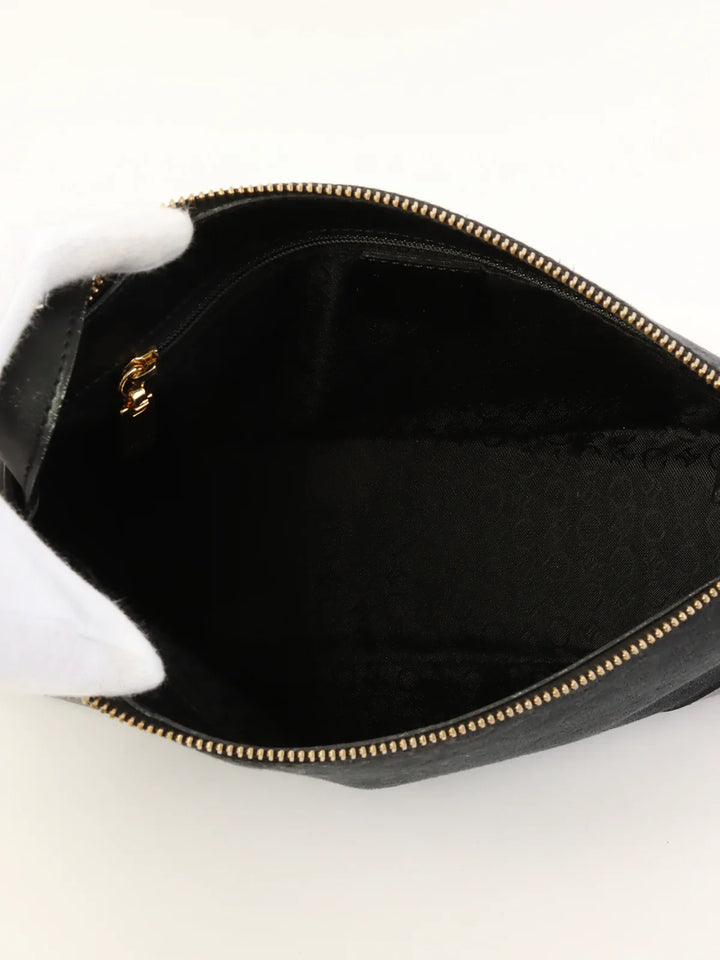 Celine C Macadam Pattern Shoulder Bag Black