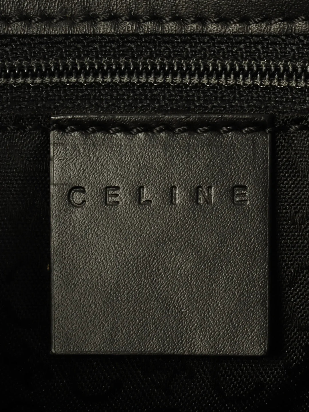 Celine C Macadam Pattern Shoulder Bag Black