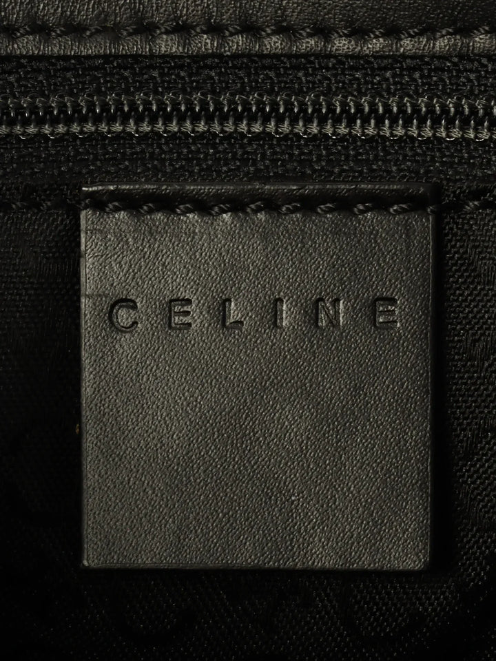 Celine C Macadam Pattern Shoulder Bag Black