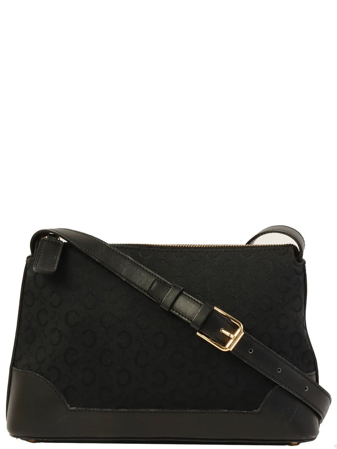 Celine C Macadam Pattern Shoulder Bag Black