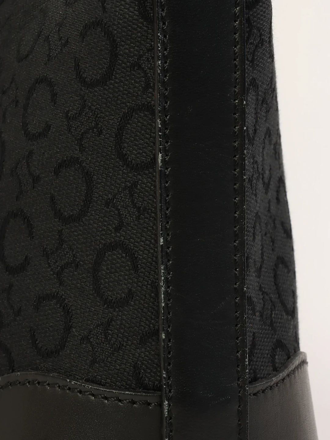 Celine C Macadam Pattern Shoulder Bag Black