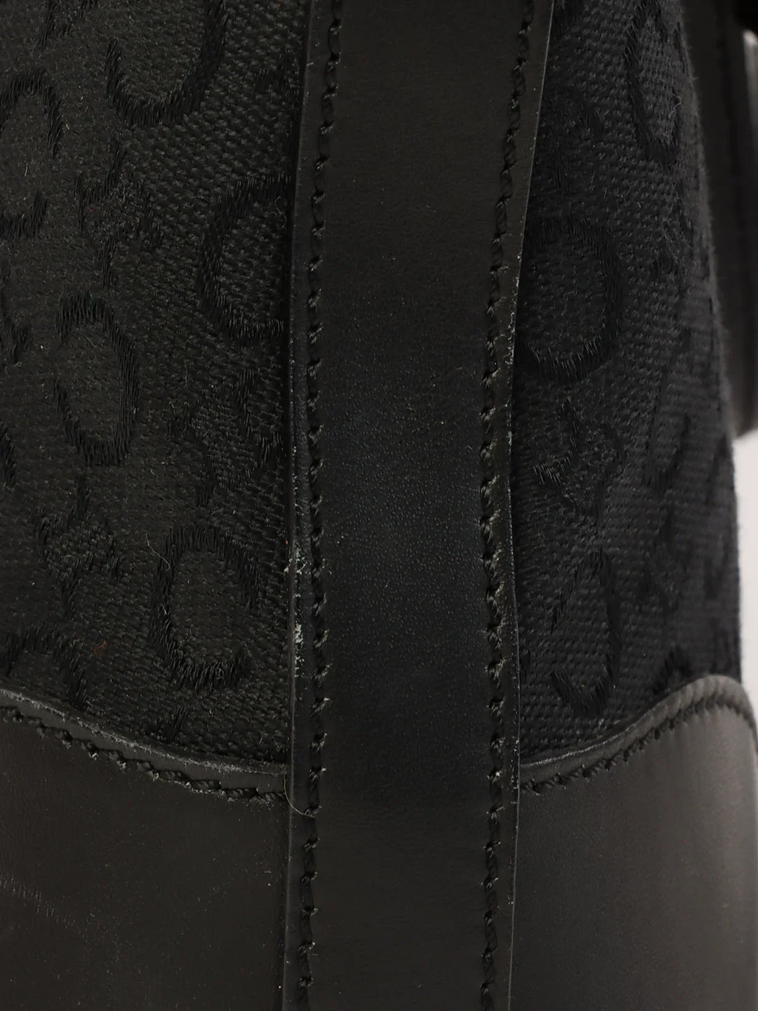 Celine C Macadam Pattern Shoulder Bag Black