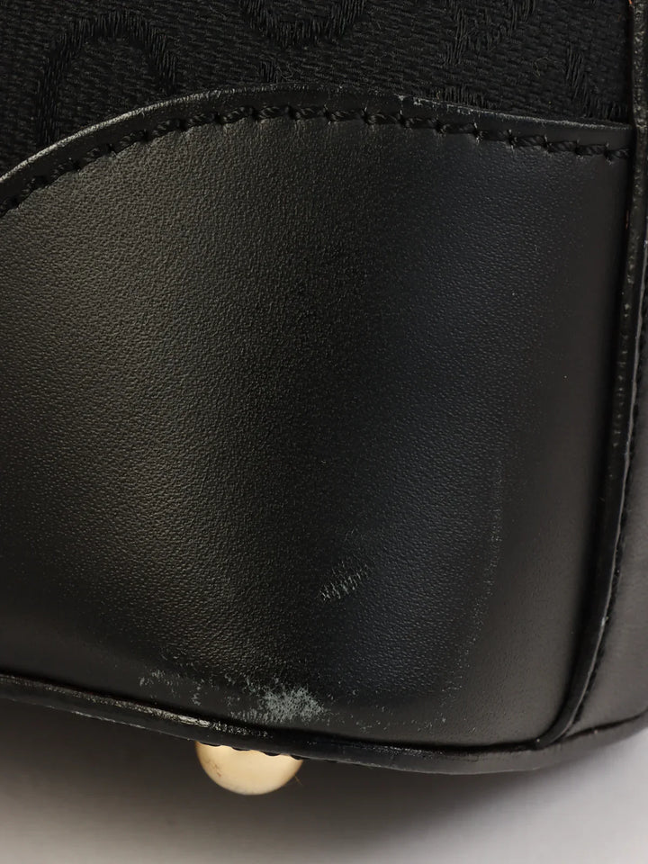 Celine C Macadam Pattern Shoulder Bag Black