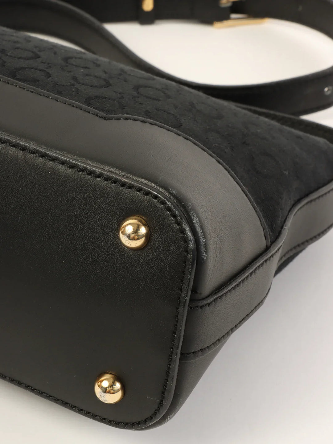 Celine C Macadam Pattern Shoulder Bag Black