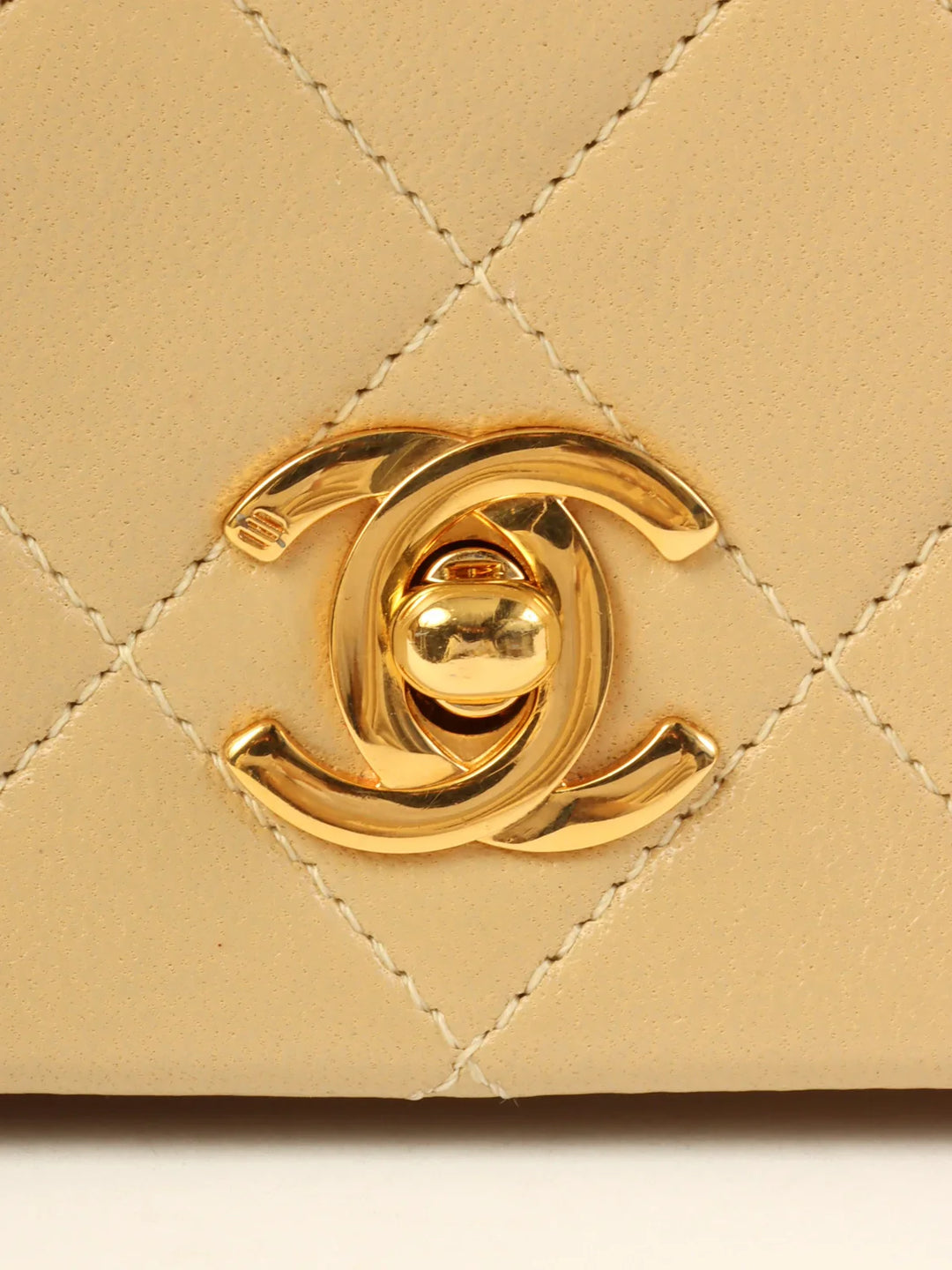 Chanel Around 1990 Made Full New Chain Bag Mini Beige