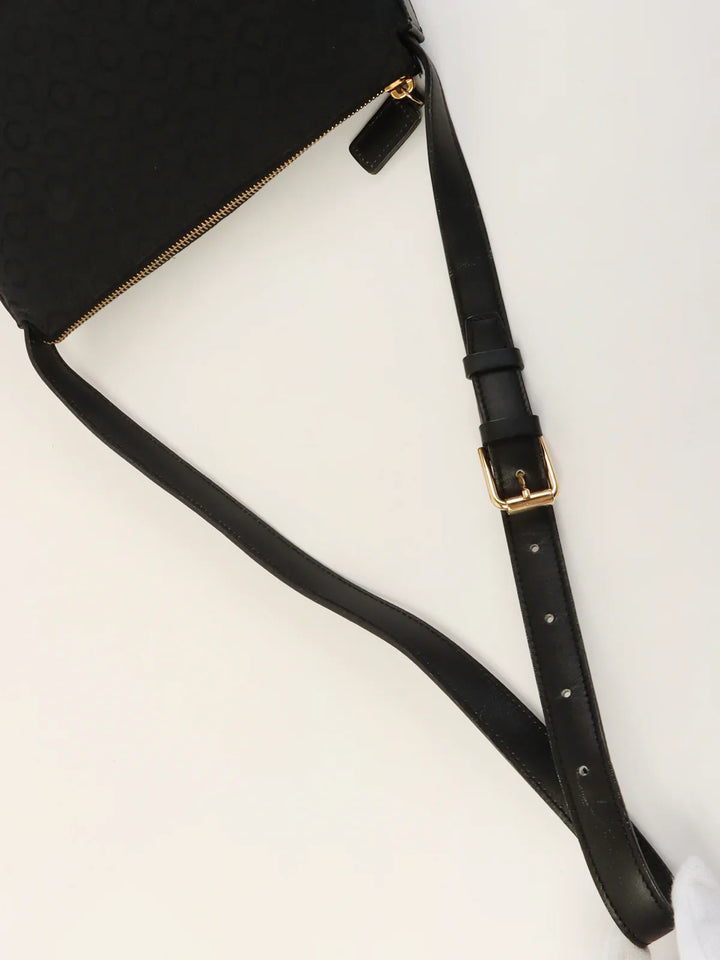 Celine C Macadam Pattern Shoulder Bag Black