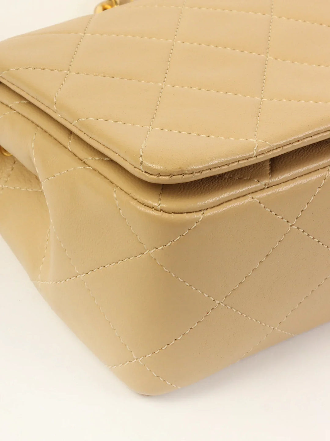 Chanel Around 1990 Made Full New Chain Bag Mini Beige