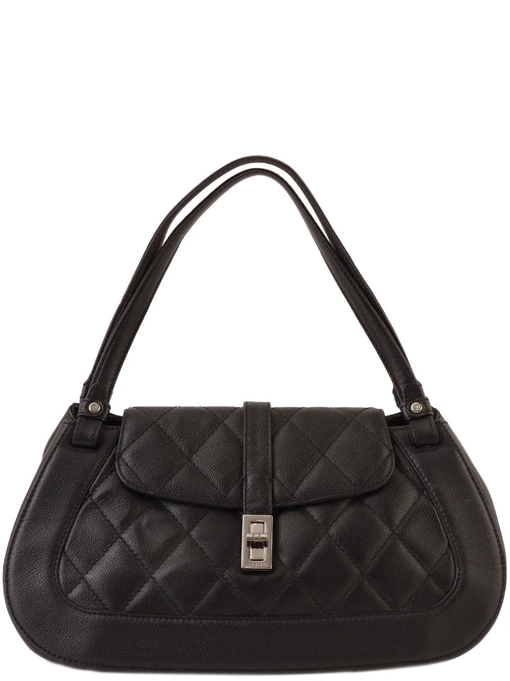 Chanel Around 2005 Made Caviar Skin 2.55 Shoulder Bag Black