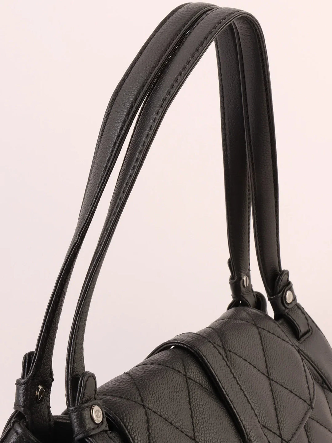 Chanel Around 2005 Made Caviar Skin 2.55 Shoulder Bag Black