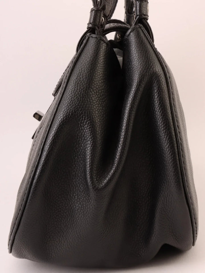 Chanel Around 2005 Made Caviar Skin 2.55 Shoulder Bag Black