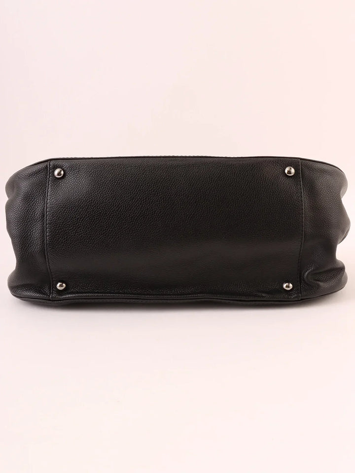 Chanel Around 2005 Made Caviar Skin 2.55 Shoulder Bag Black