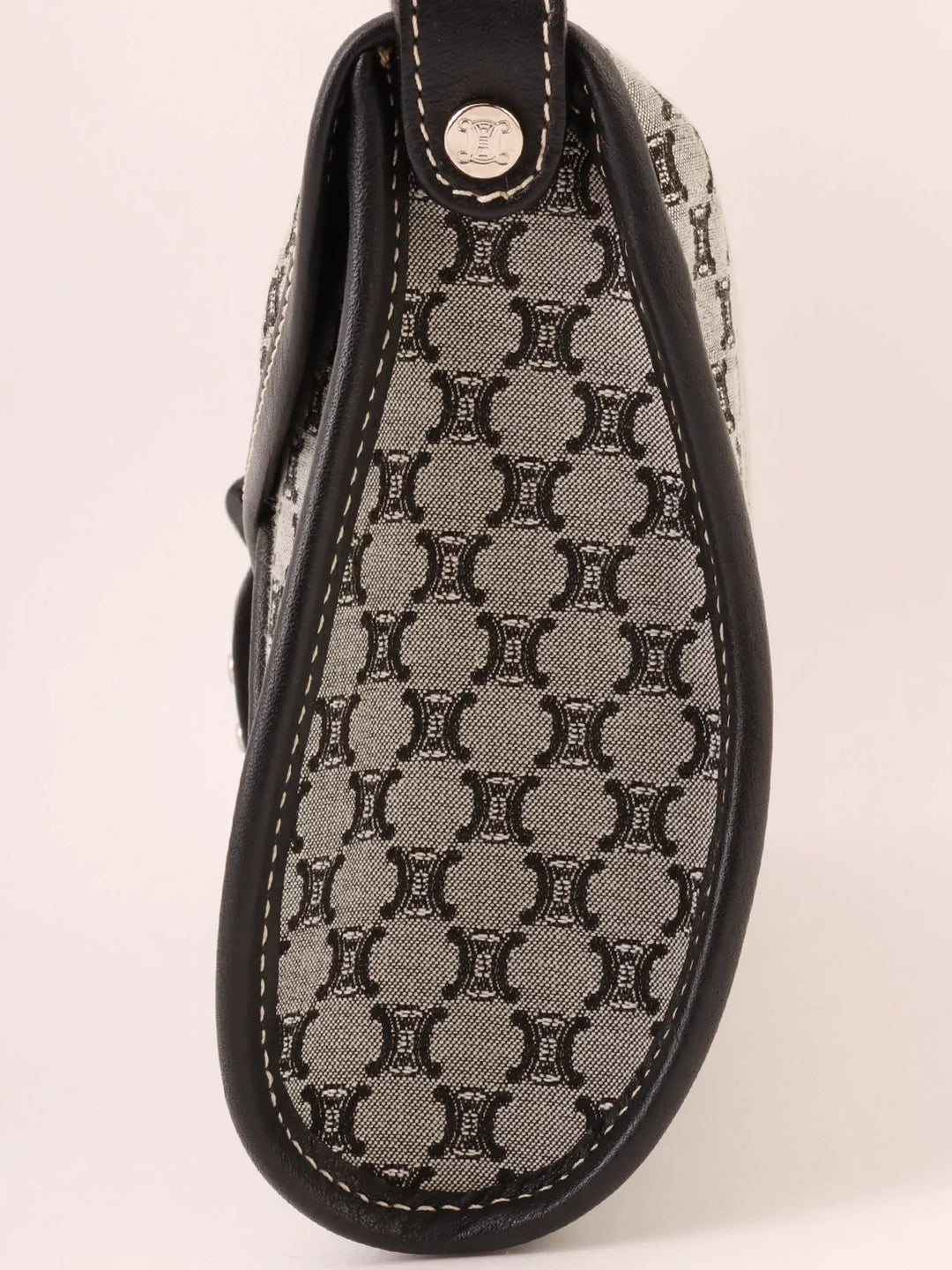 Celine Macadam Pattern Top Handle Bag Grey/Black