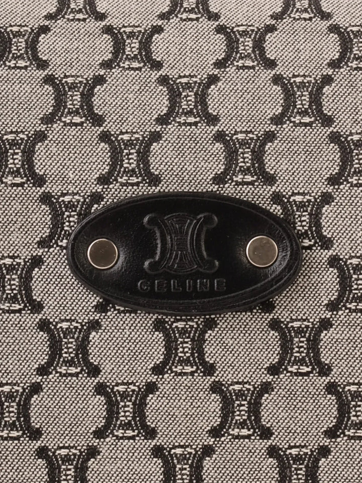 Celine Macadam Pattern Top Handle Bag Grey/Black