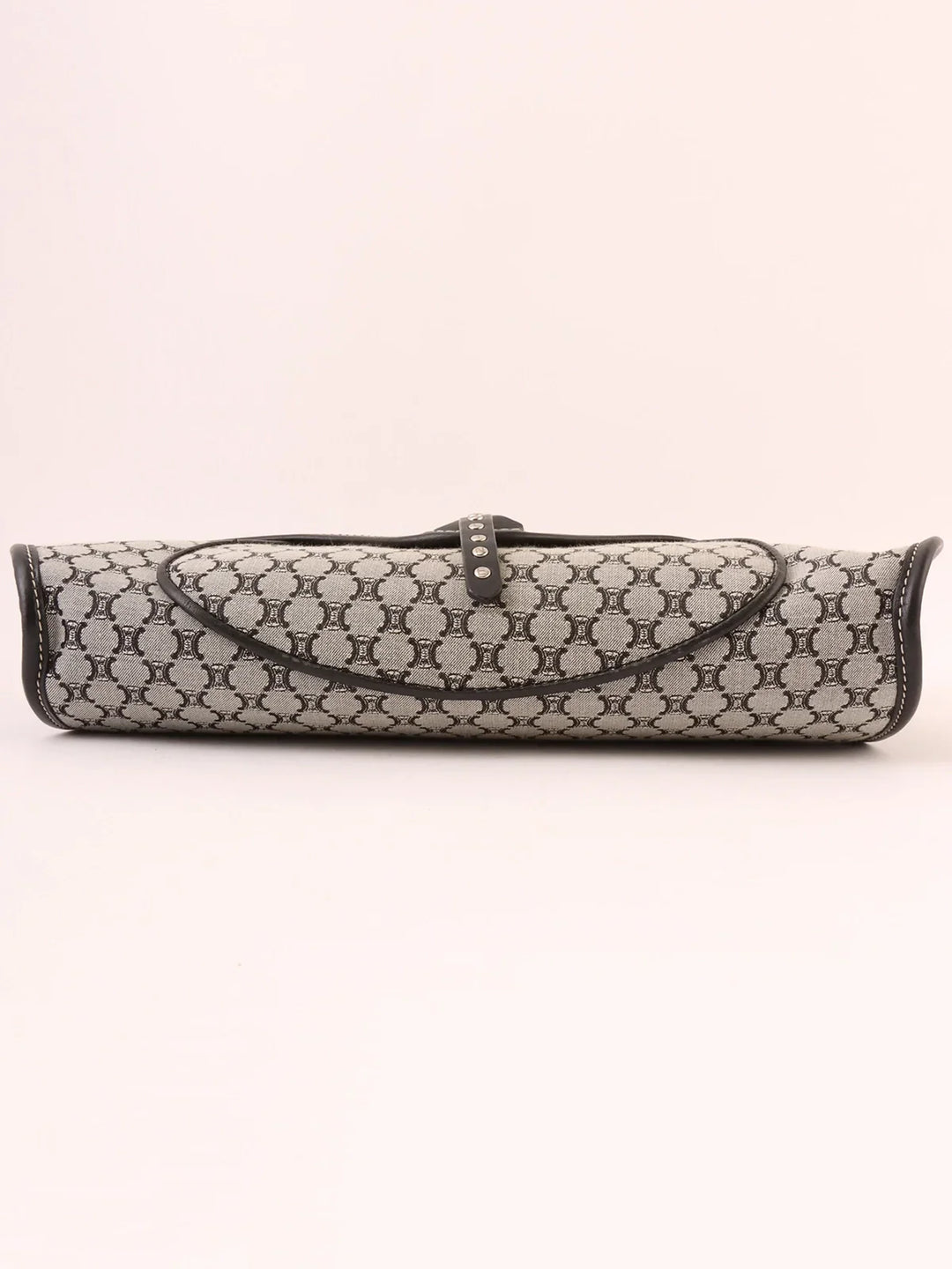 Celine Macadam Pattern Top Handle Bag Grey/Black