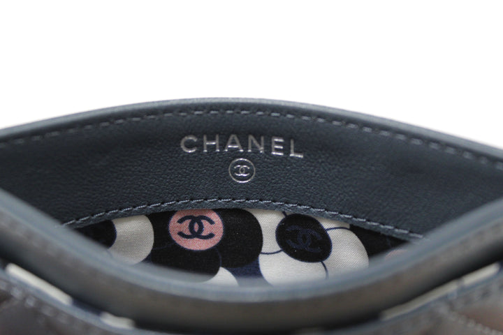 Top Quality Chanel Blue Quilted Lambskin Leather Card Holder