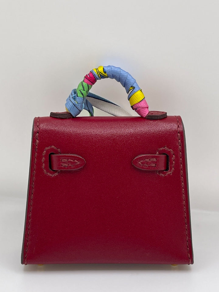 Top quality Hermes Mini Kelly Twilly Tadelakt Rubis Calf Bag Gold Hardware