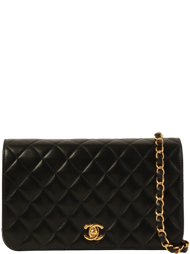 Chanel Around 2004 Made Full New Turn-Lock Chain Bag Black