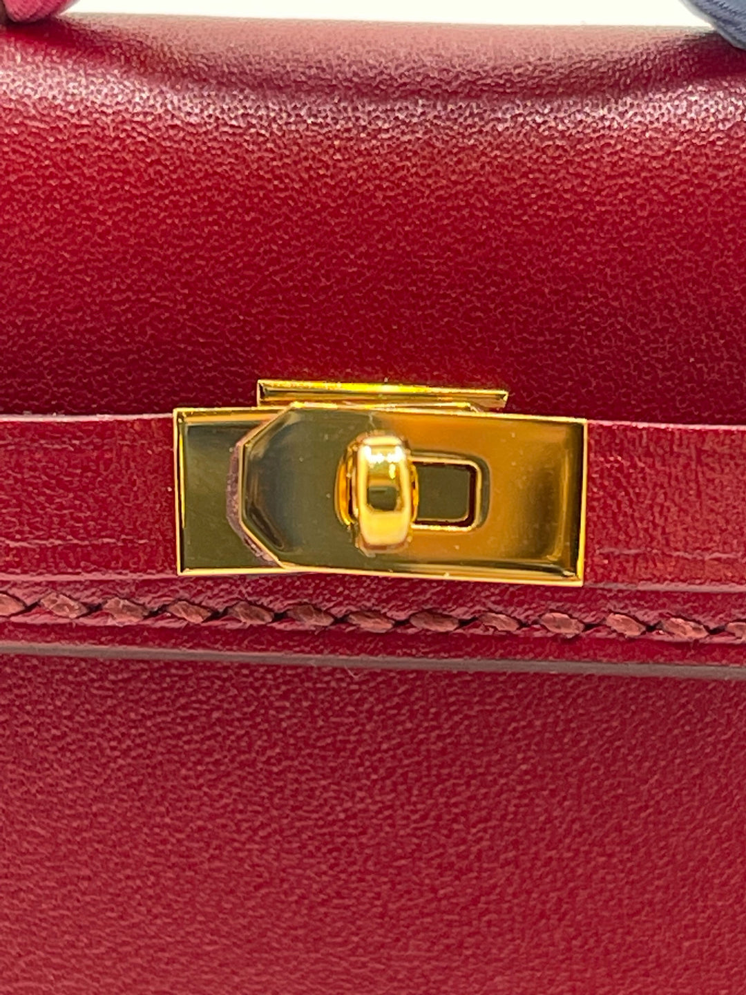 Top quality Hermes Mini Kelly Twilly Tadelakt Rubis Calf Bag Gold Hardware