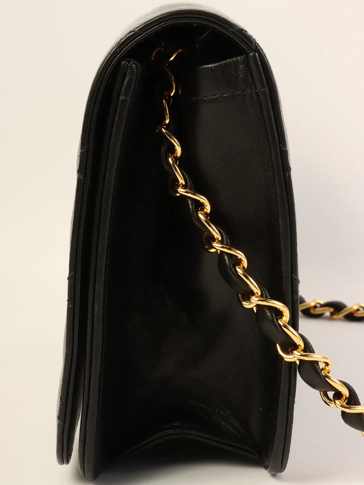 Chanel Around 2004 Made Full New Turn-Lock Chain Bag Black