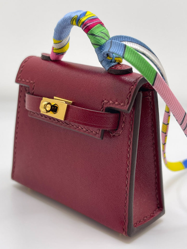 Top quality Hermes Mini Kelly Twilly Tadelakt Rubis Calf Bag Gold Hardware