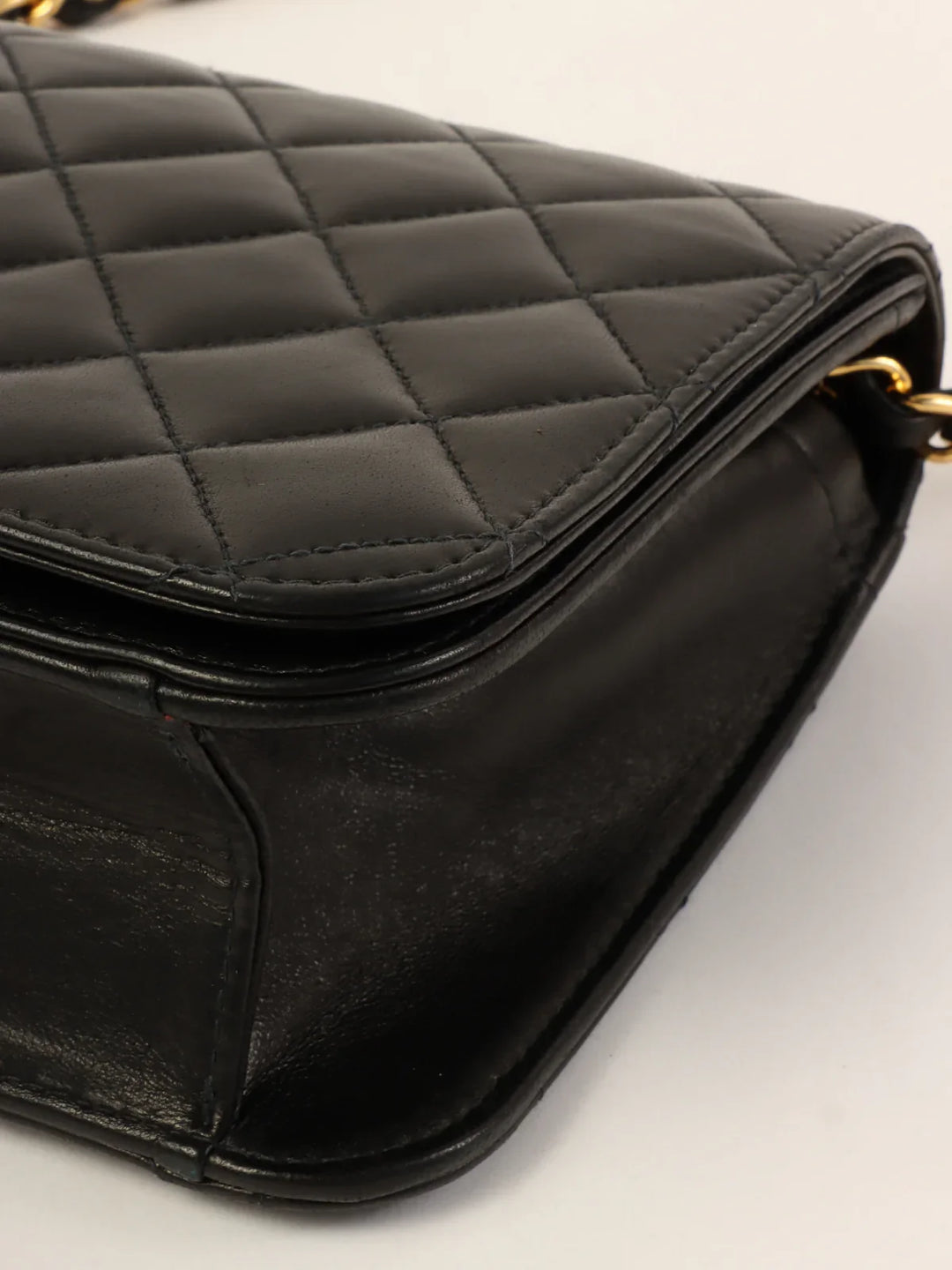Chanel Around 2004 Made Full New Turn-Lock Chain Bag Black