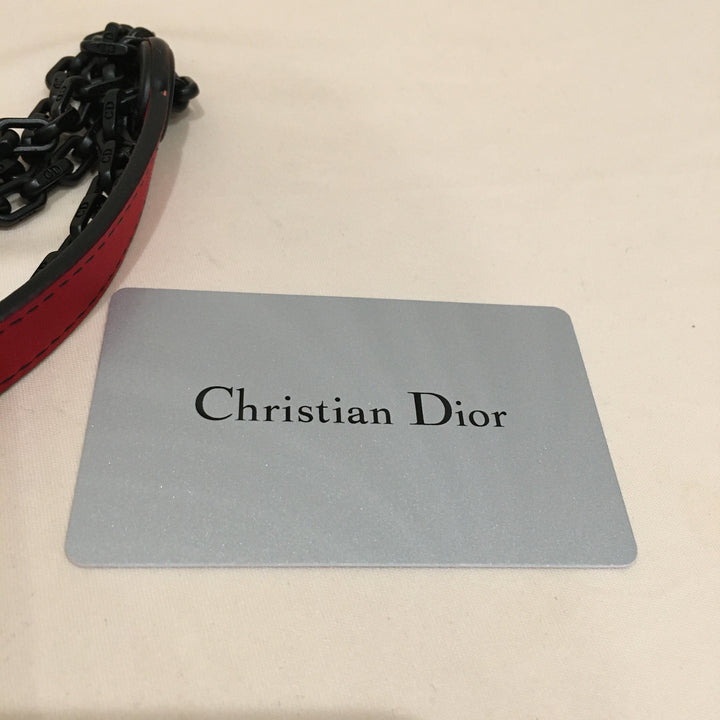 CHRISTIAN Top quality Dior Top quality Dior Red Leather Stud Mini Black Hardware Lady Top quality Dior Shoulder Bag Sku# 75889