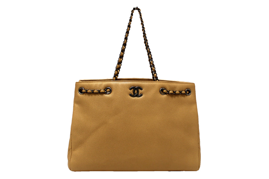 Chanel Brown Caviar Leather Large Shopping Tote Bag | Italystation.com