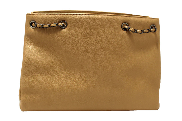 Top Quality Chanel Brown Caviar Leather Large Shopping Tote Bag